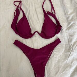 Elegant Burgundy Women's Bikini Set